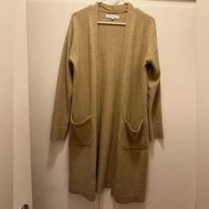 Ann Taylor LOFT Long Tan Cardigan